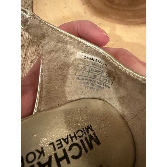 Michael Kors Girls Demi Emila‎ Gold Jeweled Sandals - Picture 9 of 9